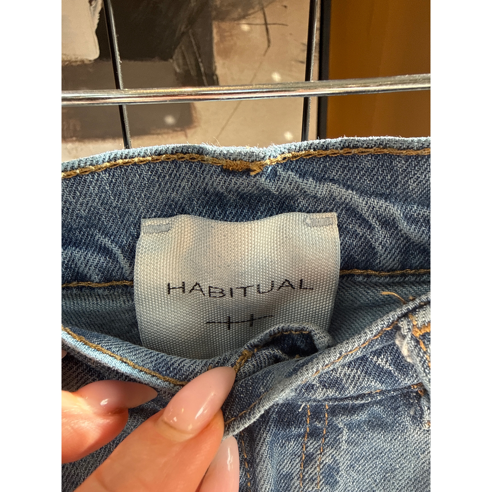 Habitual Ankle Cuff Wide Leg Jeans (Women) in Blue - Picture 2 of 9